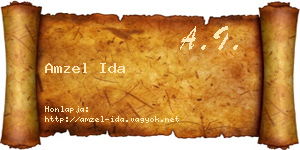 Amzel Ida névjegykártya