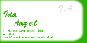 ida amzel business card